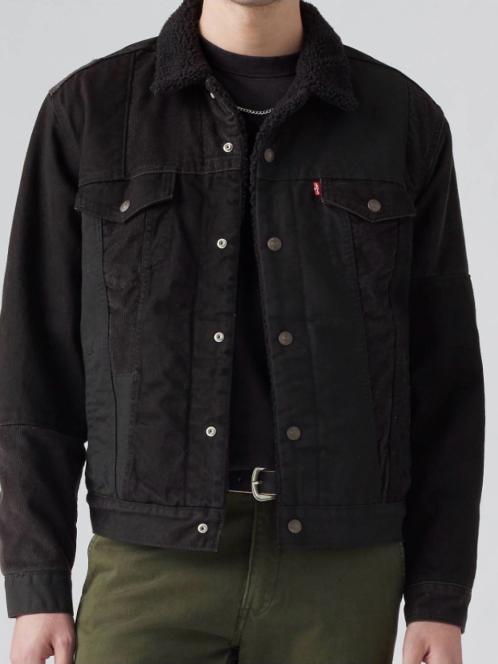 Levi's Black Sherpa-Lined Trucker Jacket